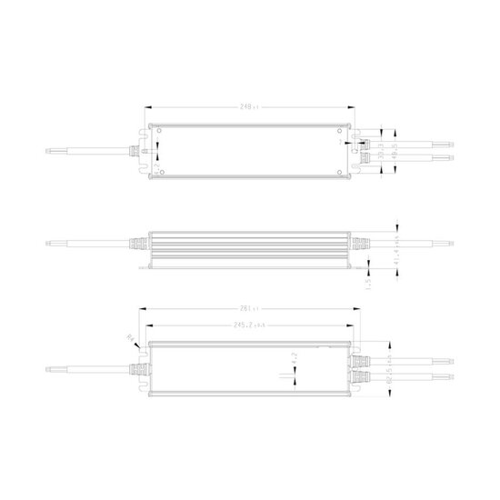 Wasserdichtes 12-Volt DC 300W LED-Netzteil