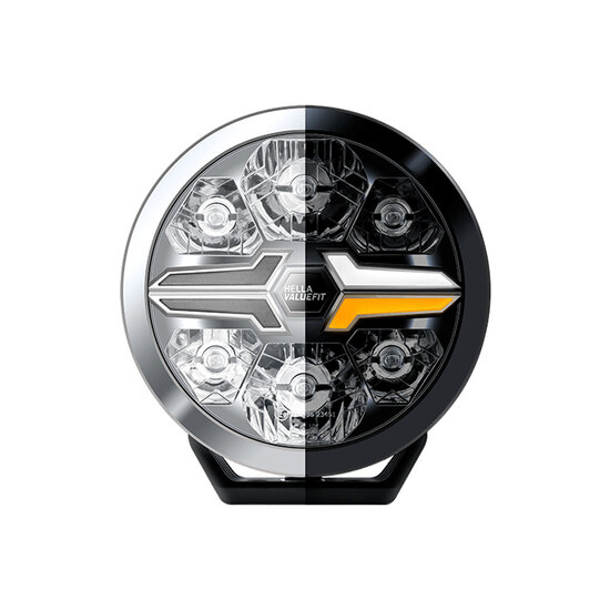 SET 4x Hella LED Fernscheinwerfer Blade 7" Schwarz + Schutzkappen