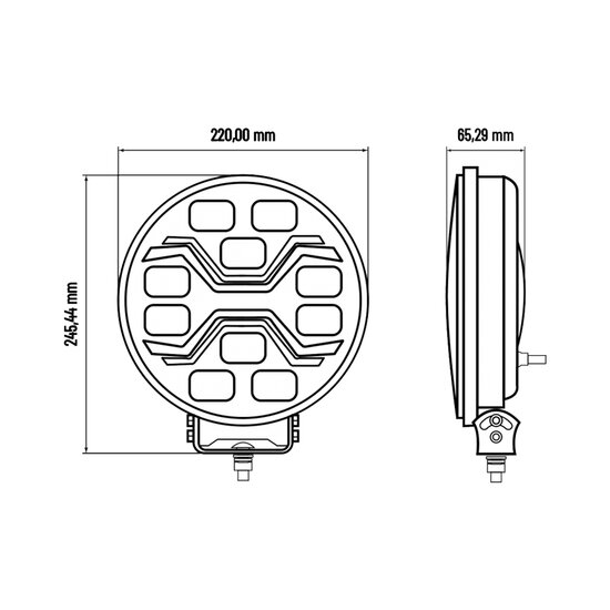 X-Spider Toxic LED-Strahler rund | Tagfahrlicht + LED-Blinker