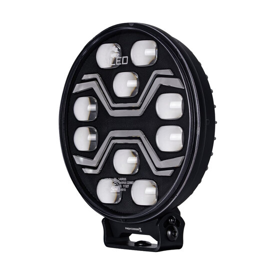 X-Spider Toxic LED-Strahler rund | Tagfahrlicht + LED-Blinker