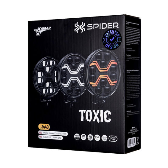 X-Spider Toxic LED-Strahler rund | Tagfahrlicht + LED-Blinker