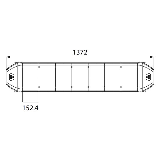 Dasteri LED Leuchtbalken Orange 137CM + Arbeitslicht + Fernbedienung