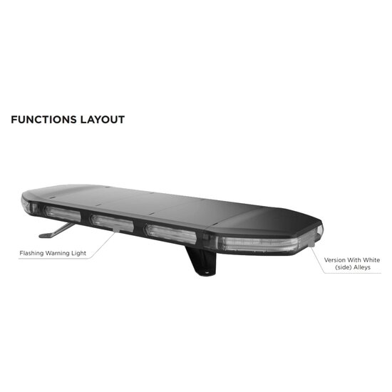 Dasteri LED Leuchtbalken Orange 137CM + Arbeitslicht + Fernbedienung