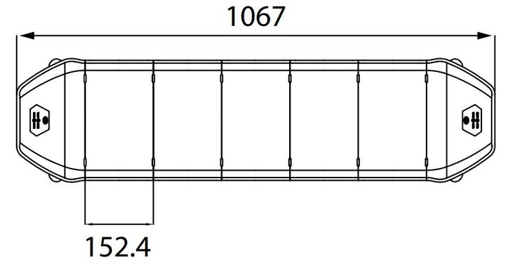 Dasteri LED Leuchtbalken Orange 107CM + Arbeitslicht + Fernbedienung