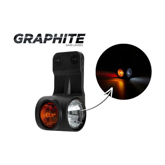 Horpol LED Breitenleuchte 3-Funktionen Lang Rechts Dark-Look 0,5m
