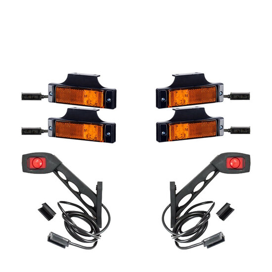 SET-200 | 2x Breitenlampen + 4x orange Markierungsleuchten