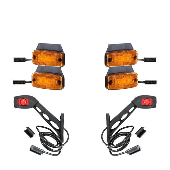SET-201 | 2x Breitenlampen + 4x orange Markierungsleuchten
