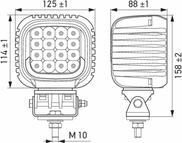 Hella S5000 2.0 LED Flutlicht 5000 lm + Wei&szlig;/Gelb Positionslicht
