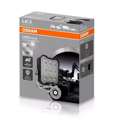 Osram LED-Arbeitsscheinwerfer Cube Flutlicht 3000 LM VX125-WD