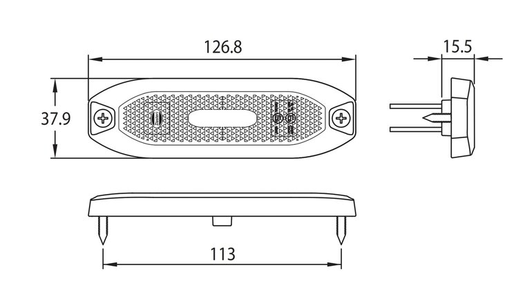 Dasteri LED Positionsleuchte Orange