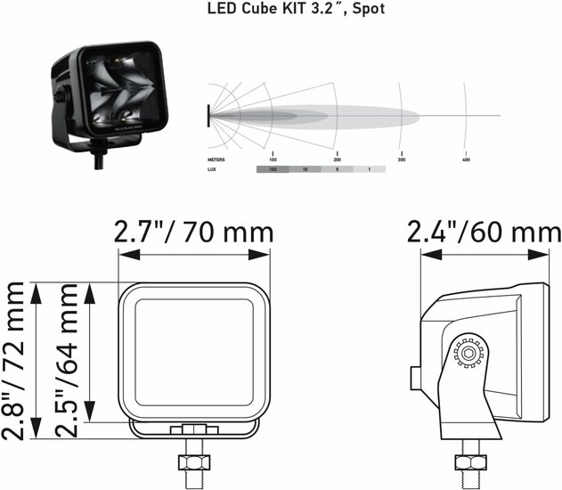 Hella LED Cube Set 3,2&quot; Fernscheinwerfer | 1FA 358 176-821