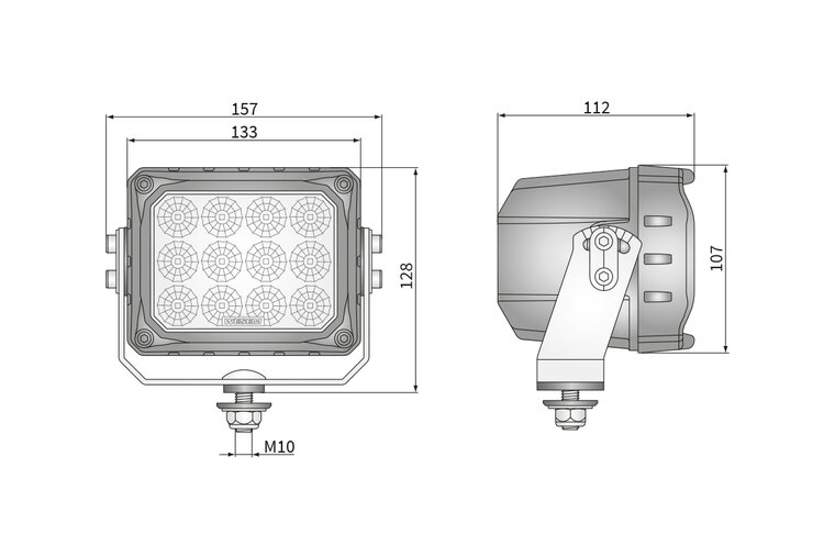 Wesem LED D&uuml;senbeleuchtung f&uuml;r Feldspritzen 4000LM 40W | Blaues Licht