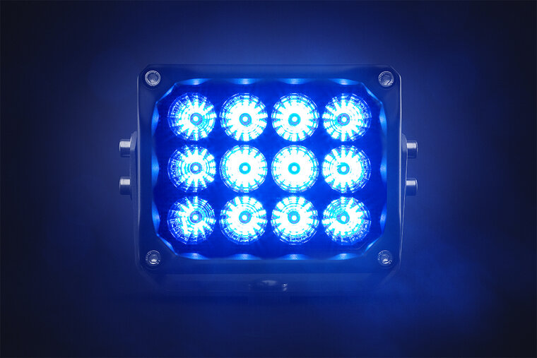 Wesem LED D&uuml;senbeleuchtung f&uuml;r Feldspritzen 4000LM 40W | Blaues Licht