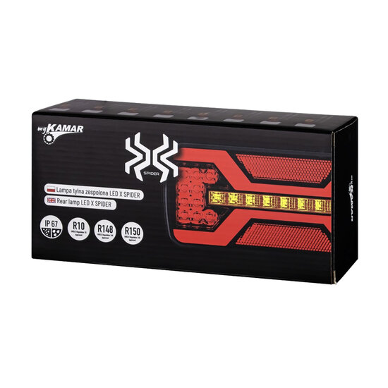 X-Spider LED-R&uuml;cklicht + Nebelscheinwerfer | 5P-Bajonett | Links