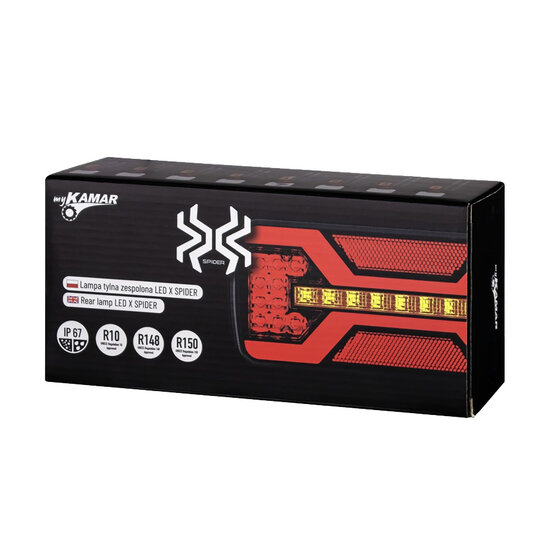 X-Spider LED-R&uuml;cklicht + Nebelscheinwerfer | Kennzeichenbeleuchtung | 5P-Bajonett | Links