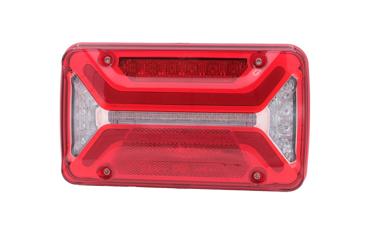 Asp&ouml;ck MultiLED III R&uuml;ckleuchte 12V&ndash;24V 7-polig AMP | Links