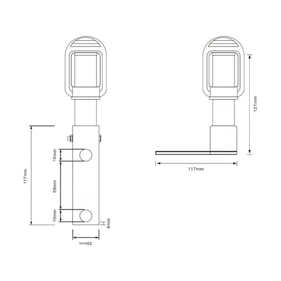 DIN-Montagehalterung klappbar