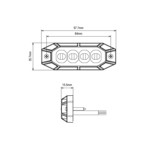 LED Blitzer Orange 12-24V | 8-LED