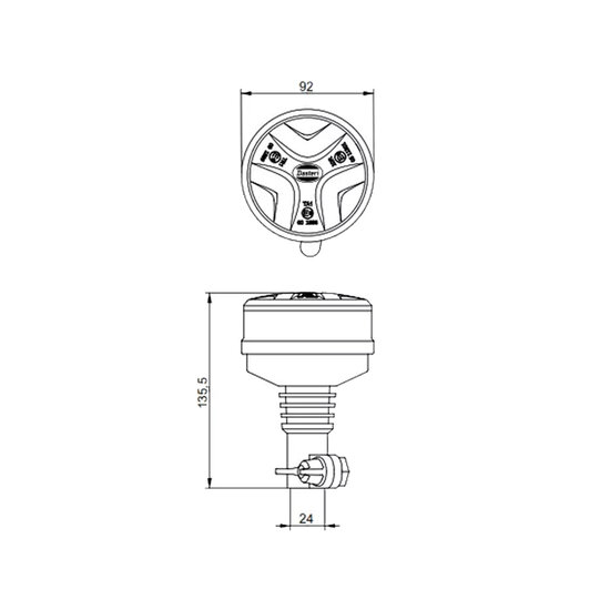 Dasteri 2x LED Blitzer + 2x LED Rundumlicht Aktionsset