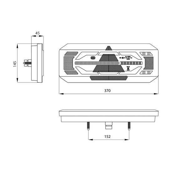 Dasteri DSL-6005TR 5-Lichtfunktionen LED-R&uuml;cklicht Links