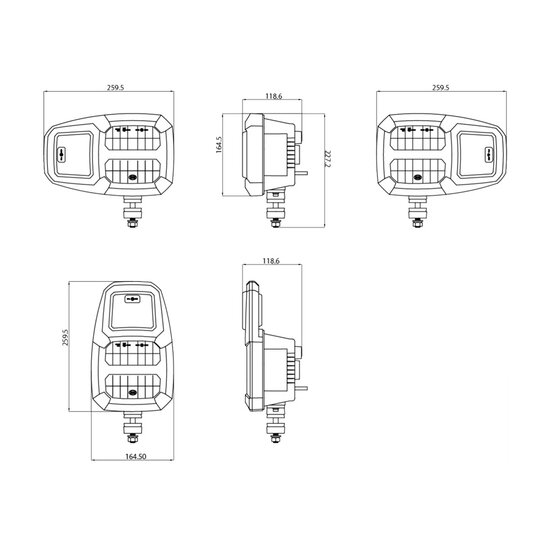 Dasteri Set LED-Scheinwerfer