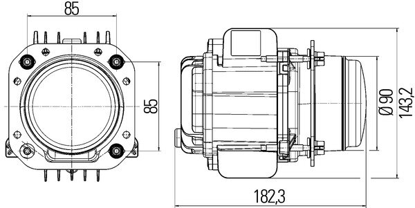 Hella Scheinwerfer &Oslash;90mm Bi-LED | 12-24V | 1AL 010 820-021