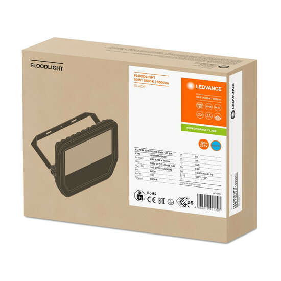 Ledvance FL 50 41W LED Fluter 230V Schwarz 6500K Kaltwei&szlig;