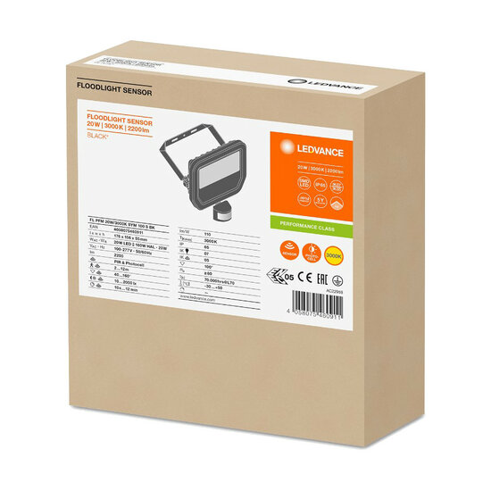 Ledvance FL 20 17W LED Fluter 230V + Sensor 3000K