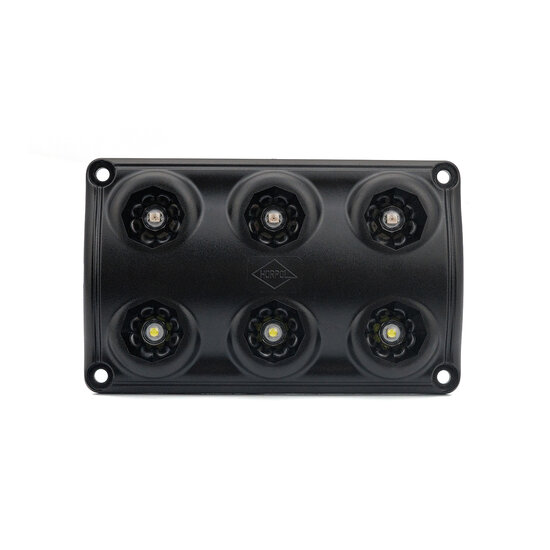 Horpol LED Innenleuchte Schwarz 12-24V | Wei&szlig; + Rot