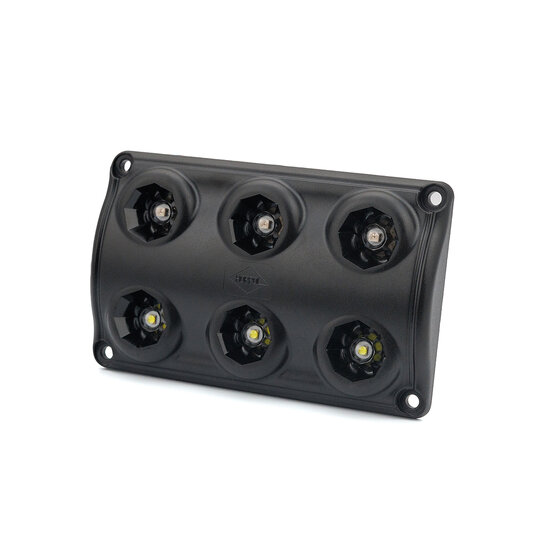 Horpol LED Innenleuchte Schwarz 12-24V | Wei&szlig; + Rot