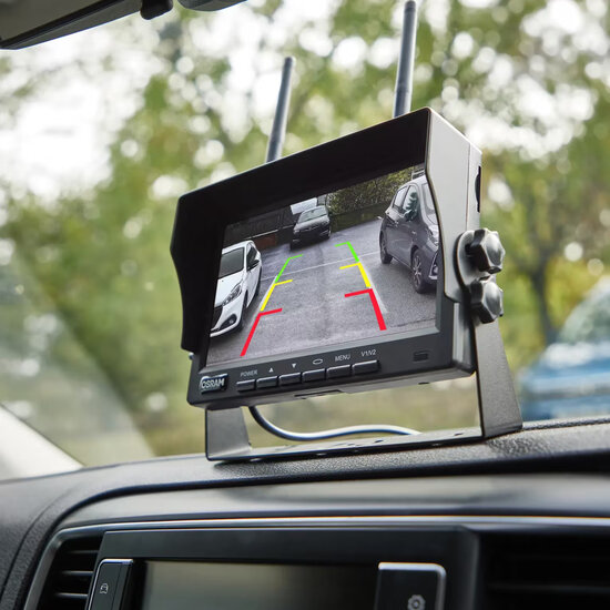 OSRAM ROADsight OWRCS7 kabelloses R&uuml;ckfahrkamera Set mit 7" AHD Monitor