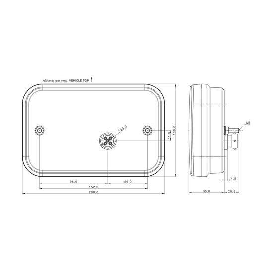 Fristom FT-270 LED R&uuml;ckleuchte Links 5-Funktionen Canbus 12V
