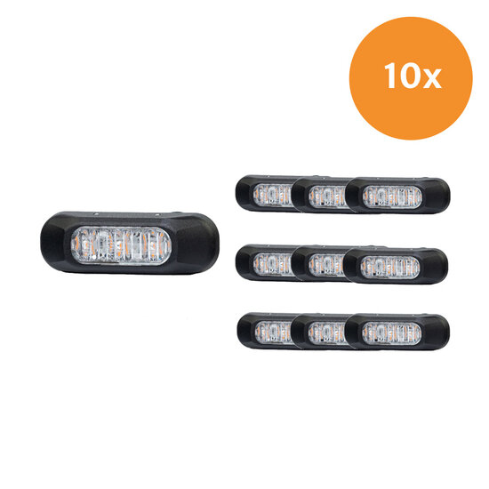 Vorteilspackung 10x Fristom FT-210 LED-Blitzer Orange