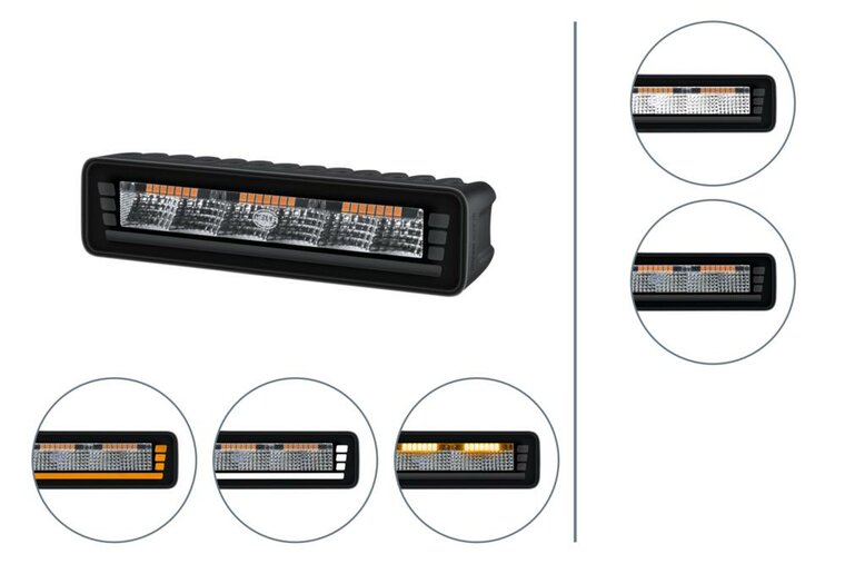 HELLA Black Magic Edgeless Pro Mini 7 Zoll LED Lightbar | 2.154 Lumen