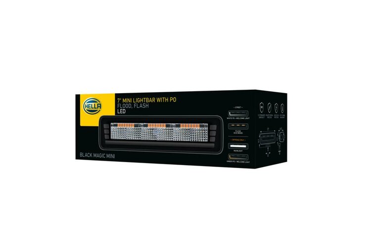 HELLA Black Magic Edgeless Pro Mini 7 Zoll LED Lightbar | 2.154 Lumen