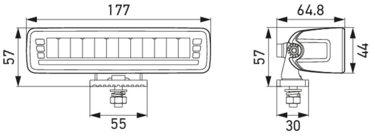 HELLA Black Magic Edgeless Pro Mini 7 Zoll LED Lightbar | 2.154 Lumen