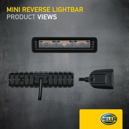 HELLA Black Magic Edgeless Pro Mini 7 Zoll R&uuml;ckfahrscheinwerfer | 500 Lumen