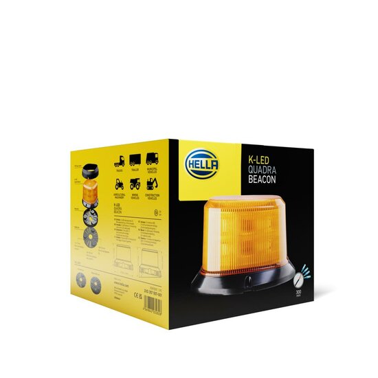 HELLA K-LED QUADRA Rundumleuchte Orange