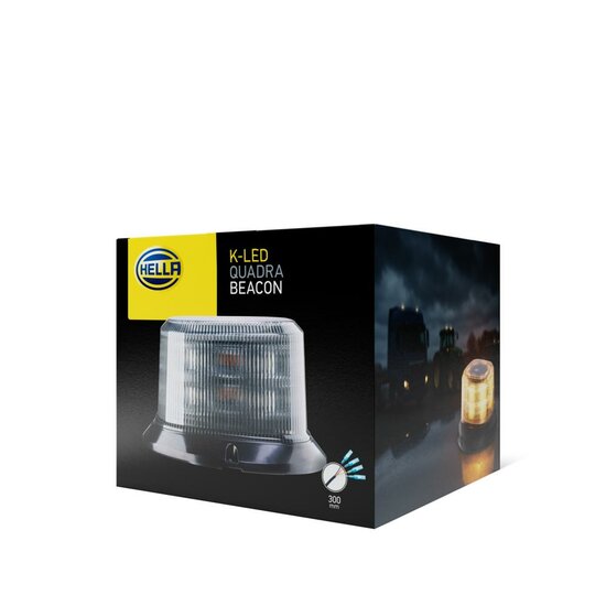 HELLA K-LED QUADRA Rundumleuchte Orange | Smoke