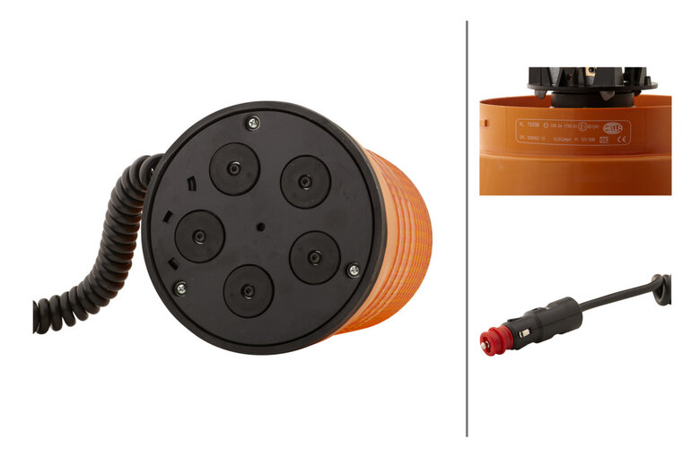 HELLA KL 7000 Magnet Rundumkennleuchte 12V 157 mm | 55W