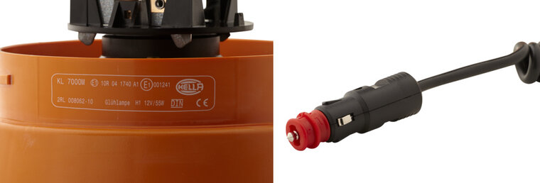 HELLA KL 7000 Magnet Rundumkennleuchte 12V 157 mm | 55W