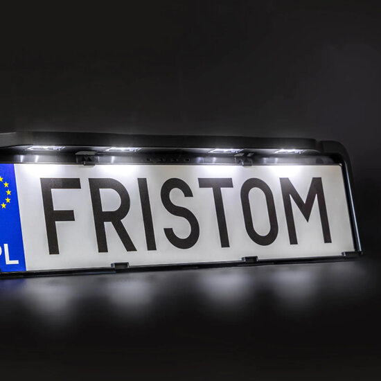 Fristom FT-264 LED M15 Kennzeichenhalter mit LED-Kennzeichenbeleuchtung | 12&ndash;36V
