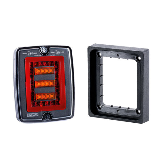 Fristom FT-323 LED R&uuml;cklicht| 3-Funktionen | Inklusive Rahmen
