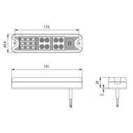 Dasteri LED Rückleucht 2-Funktionen