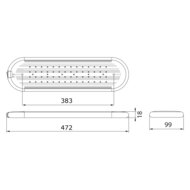 Dasteri LED Innenleuchte 35cm 12-24V white+blue