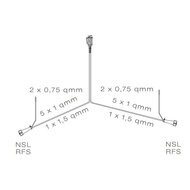 Aspöck Kabelbaum 13-Poliger Stecker 12m + 2x abzweig DC 20cm
