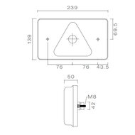 Aspöck Multiled Rückleuchte Links + Nebelschlussleuchte