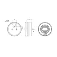Fristom FT-110 Neon-look LED Rückleuchte 3-Funktionen Kabel