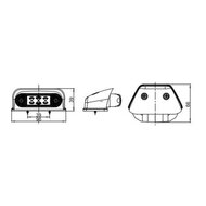 Horpol LED Toplamp Oval Rot LD-231