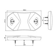 Dasteri LED Warnbalk Magnet Orange